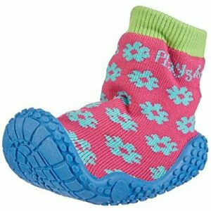 Playshoes Zapatillas de Playa con protección UV Flores, Zapatos de Agua, Unisex niños, Rosa/Azul (Pink 14/Blue), 26/27 EU